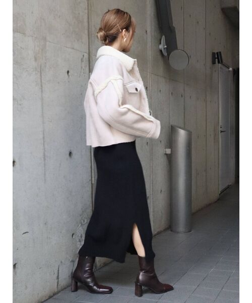 EVRIS（エヴリス）の「ショートボアジャケット（ブルゾン・レディース・パープル/アイボリー/ブラック・FREE）」の12枚目の写真