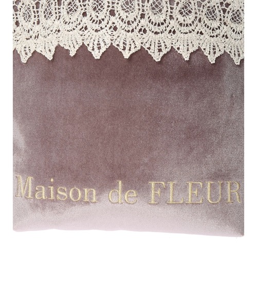Maison de FLEUR（メゾンドフルール）の「ベロアレースフリルハンドルトートSバッグ（トートバッグ・レディース・ブラック/ピンクベージュ/グレイッシュベージュ・FREE）」の13枚目の写真
