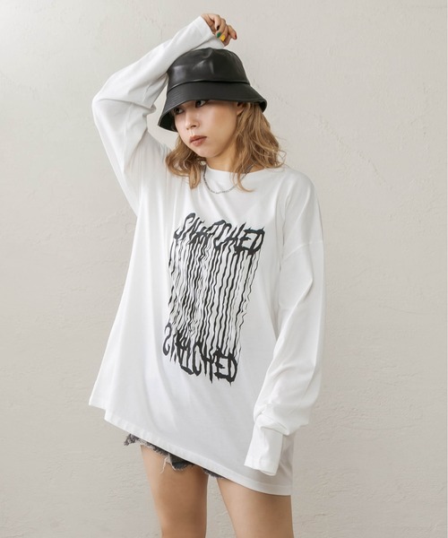 RASVOA（ラスボア）の「プリントオーバーロンＴ（Tシャツ/カットソー・レディース・ブラック/オフホワイト・FREE）」の16枚目の写真