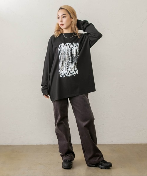 RASVOA（ラスボア）の「プリントオーバーロンＴ（Tシャツ/カットソー・レディース・ブラック/オフホワイト・FREE）」の17枚目の写真