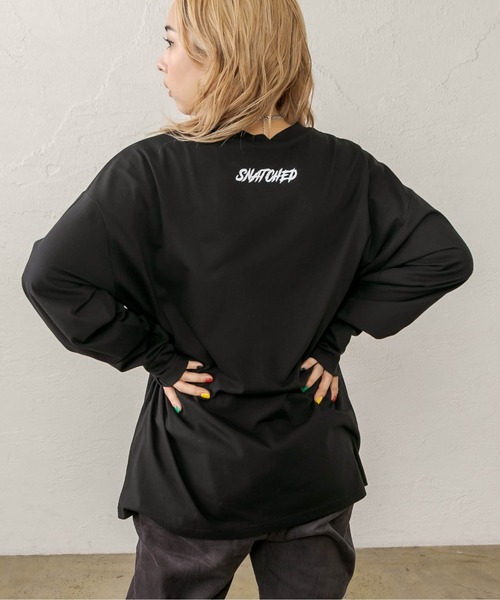 RASVOA（ラスボア）の「プリントオーバーロンＴ（Tシャツ/カットソー・レディース・ブラック/オフホワイト・FREE）」の6枚目の写真