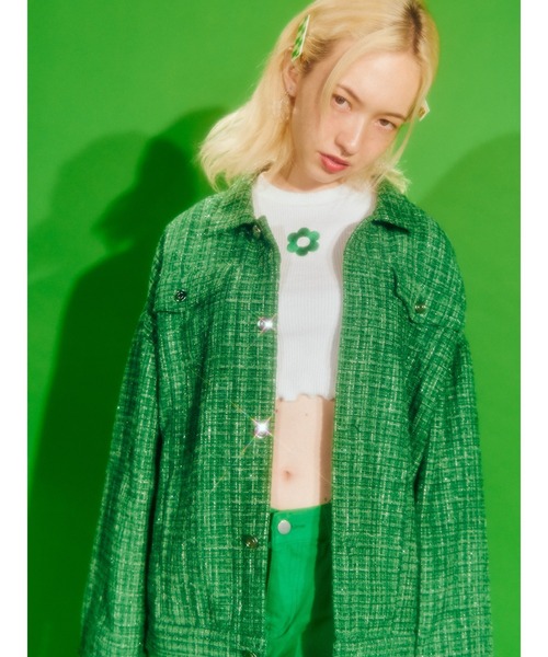 WC（ダブル シー）の「カラーツイードジャケット（ブルゾン）」 - WEAR