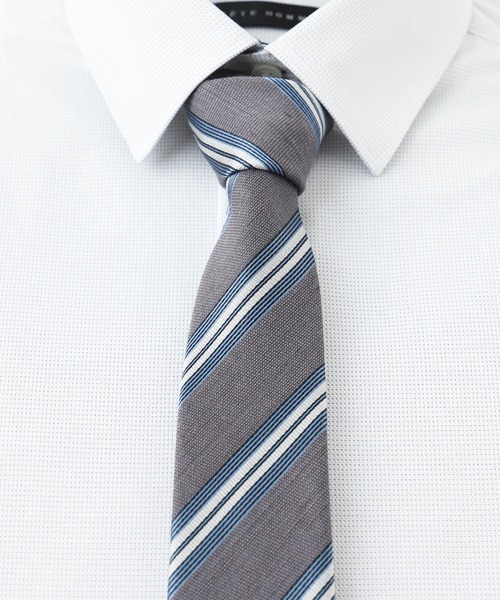 TETE HOMME(テットオム)の「三者混シリーズ シルクネクタイ(ネクタイ・メンズ・グレー系/グレー系1/グレー系2/グレー系3/ブラウン系/ブラウン系1/ブラウン系2/ブラウン系3/ネイビー系/ネイビー系1/ネイビー系2/ネイビー系3/グレー系5/ネイビー系4/ネイビー系5/ネイビー系6/グリーン系3/ネイビー系7/グレー系6/グリーン系2/ネイビー系8/グレー系4/グリーン系1・FREE)」の3枚目の写真