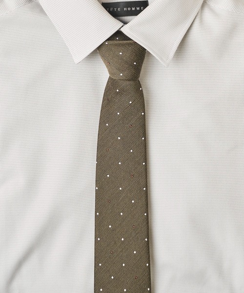 TETE HOMME(テットオム)の「三者混シリーズ シルクネクタイ(ネクタイ・メンズ・グレー系/グレー系1/グレー系2/グレー系3/ブラウン系/ブラウン系1/ブラウン系2/ブラウン系3/ネイビー系/ネイビー系1/ネイビー系2/ネイビー系3/グレー系5/ネイビー系4/ネイビー系5/ネイビー系6/グリーン系3/ネイビー系7/グレー系6/グリーン系2/ネイビー系8/グレー系4/グリーン系1・FREE)」の14枚目の写真