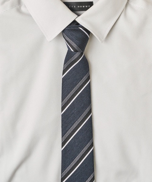 TETE HOMME(テットオム)の「三者混シリーズ シルクネクタイ(ネクタイ・メンズ・グレー系/グレー系1/グレー系2/グレー系3/ブラウン系/ブラウン系1/ブラウン系2/ブラウン系3/ネイビー系/ネイビー系1/ネイビー系2/ネイビー系3/グレー系5/ネイビー系4/ネイビー系5/ネイビー系6/グリーン系3/ネイビー系7/グレー系6/グリーン系2/ネイビー系8/グレー系4/グリーン系1・FREE)」の19枚目の写真