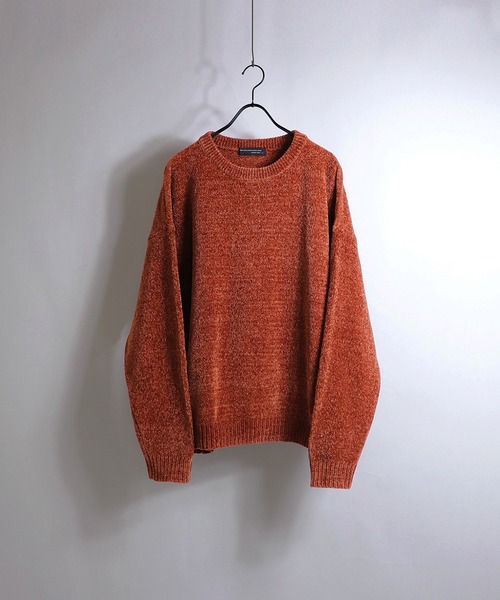 Confirm（コンファーム）の「ルーズシルエット モールプルオーバーニット 【Confirm】（ニット/セーター・メンズ・グレイッシュベージュ/コーラル/ホワイト×ライトグレー/ナチュラル/ダークブルー/ライトグリーン/ブラック・M/L）」の7枚目の写真