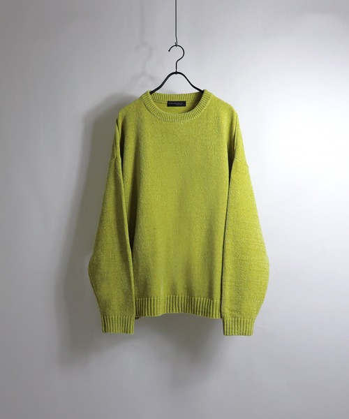 Confirm（コンファーム）の「ルーズシルエット モールプルオーバーニット 【Confirm】（ニット/セーター・メンズ・グレイッシュベージュ/コーラル/ホワイト×ライトグレー/ナチュラル/ダークブルー/ライトグリーン/ブラック・M/L）」の5枚目の写真