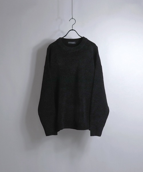 Confirm（コンファーム）の「ルーズシルエット モールプルオーバーニット 【Confirm】（ニット/セーター・メンズ・グレイッシュベージュ/コーラル/ホワイト×ライトグレー/ナチュラル/ダークブルー/ライトグリーン/ブラック・M/L）」の3枚目の写真