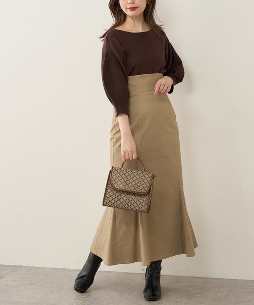 natural couture（ナチュラルクチュール）の「前後2WAYバルーンスリーブニット（ニット/セーター・レディース・ブラウン/ベージュ/グリーン/ブラック/アイボリー/ピンク・FREE）」の12枚目の写真