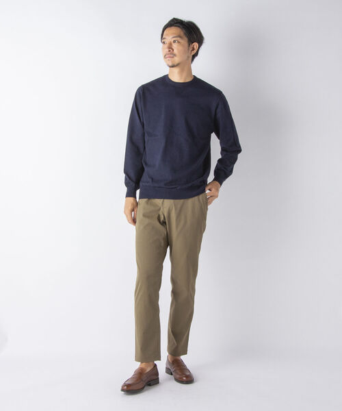 NOLLEY'S goodman（ノーリーズグッドマン）の「コットンカシミヤ プルオーバーニット（ニット/セーター・メンズ・オレンジ/ネイビー/グリーン・M/L）」の4枚目の写真