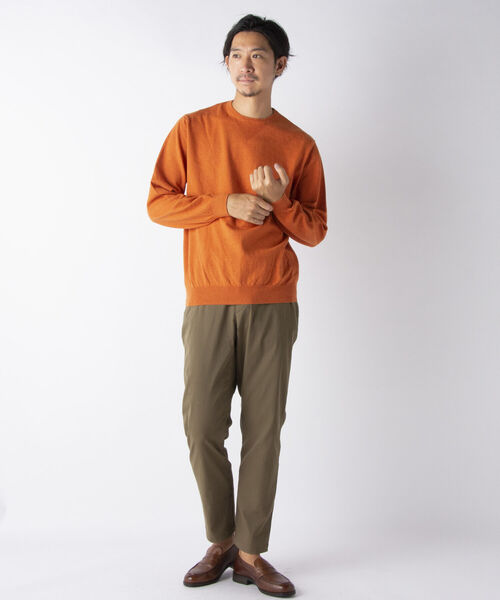 NOLLEY'S goodman（ノーリーズグッドマン）の「コットンカシミヤ プルオーバーニット（ニット/セーター・メンズ・オレンジ/ネイビー/グリーン・M/L）」の7枚目の写真