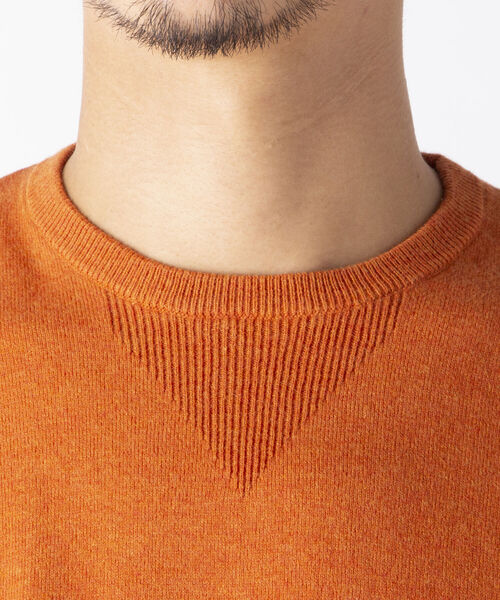 NOLLEY'S goodman（ノーリーズグッドマン）の「コットンカシミヤ プルオーバーニット（ニット/セーター・メンズ・オレンジ/ネイビー/グリーン・M/L）」の9枚目の写真