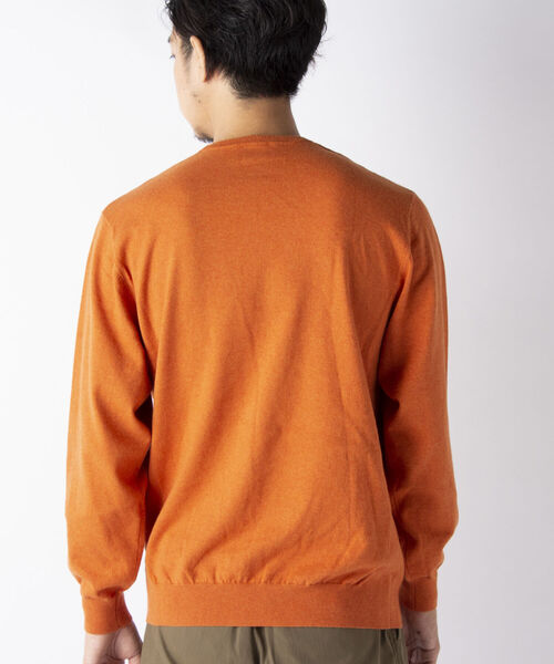 NOLLEY'S goodman（ノーリーズグッドマン）の「コットンカシミヤ プルオーバーニット（ニット/セーター・メンズ・オレンジ/ネイビー/グリーン・M/L）」の11枚目の写真