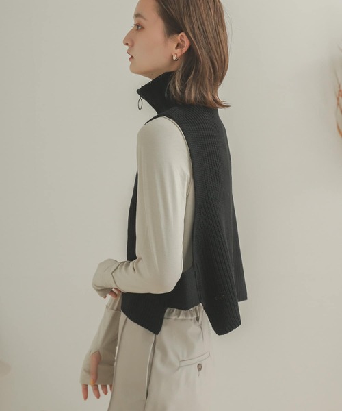 SENSE OF PLACE by URBAN RESEARCH（センスオブプレイスバイアーバンリサーチ）の「サムホールタートルネックトップ（Tシャツ/カットソー・レディース・ブラック/グリーン/アイボリー・ONE）」の6枚目の写真