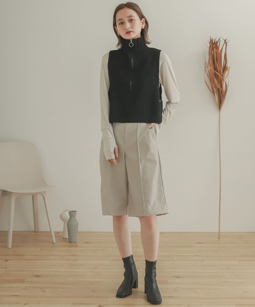 SENSE OF PLACE by URBAN RESEARCH（センスオブプレイスバイアーバンリサーチ）の「サムホールタートルネックトップ（Tシャツ/カットソー・レディース・ブラック/グリーン/アイボリー・ONE）」の8枚目の写真