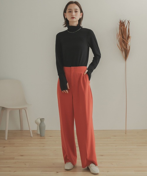 SENSE OF PLACE by URBAN RESEARCH（センスオブプレイスバイアーバンリサーチ）の「サムホールタートルネックトップ（Tシャツ/カットソー・レディース・ブラック/グリーン/アイボリー・ONE）」の18枚目の写真