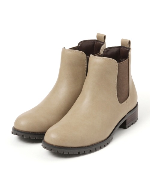 studio CLIP（スタディオクリップ）の「【一部店舗限定】こだわりサイドゴアブーツ21[タンクソール]（ブーツ・レディース・ブラック/ブラウン/ベージュ・SMALL/LARGE/MEDIUM/X-LARGE）」の3枚目の写真