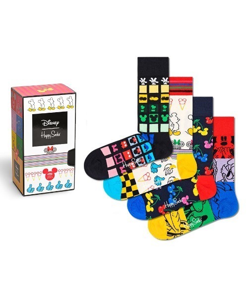 国内正規取扱店 Limited Happy Socks Disney Gift Box レディース メンズ クルーソックス 4足組 ギフトセット ソックス 靴下 Happy Socks ハッピーソックス のファッション 割引中 Arenatheatre Net
