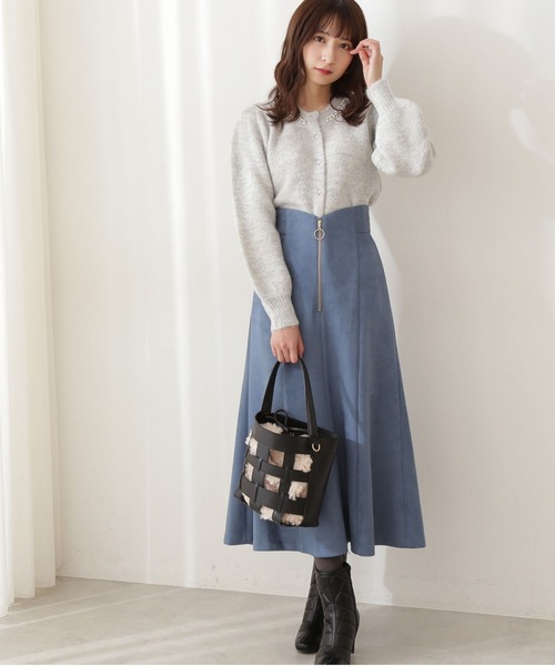 PROPORTION BODY DRESSING(プロポーションボディドレッシング)の「ボリュームスリーブパールジュエルカーデ / 1211274002(カーディガン/ボレロ・レディース・グレー/グリーン系その他/ボルドー・FREE)」の10枚目の写真