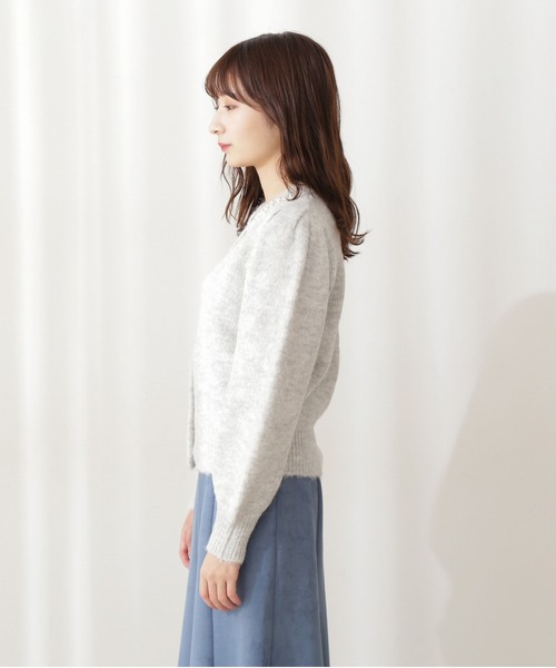 PROPORTION BODY DRESSING(プロポーションボディドレッシング)の「ボリュームスリーブパールジュエルカーデ / 1211274002(カーディガン/ボレロ・レディース・グレー/グリーン系その他/ボルドー・FREE)」の7枚目の写真