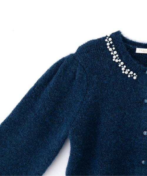 PROPORTION BODY DRESSING(プロポーションボディドレッシング)の「ボリュームスリーブパールジュエルカーデ / 1211274002(カーディガン/ボレロ・レディース・グレー/グリーン系その他/ボルドー・FREE)」の14枚目の写真