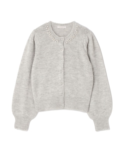 PROPORTION BODY DRESSING(プロポーションボディドレッシング)の「ボリュームスリーブパールジュエルカーデ / 1211274002(カーディガン/ボレロ・レディース・グレー/グリーン系その他/ボルドー・FREE)」の12枚目の写真
