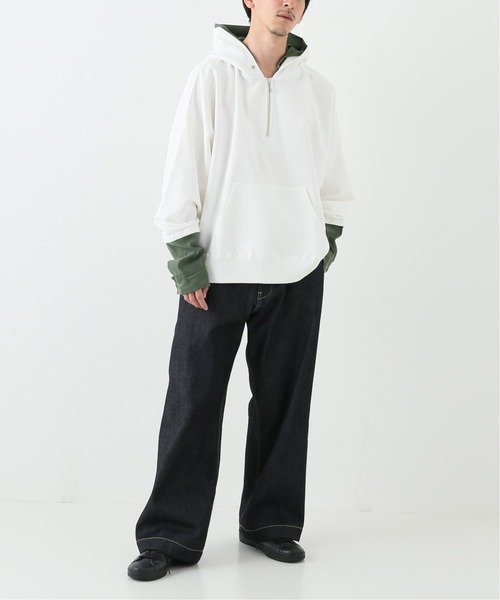 no.(ナンバー)の「【NO. / ナンバー】LAYERED SWEAT HOODY(パーカー・メンズ・ブラック/ホワイト・MEDIUM)」の12枚目の写真
