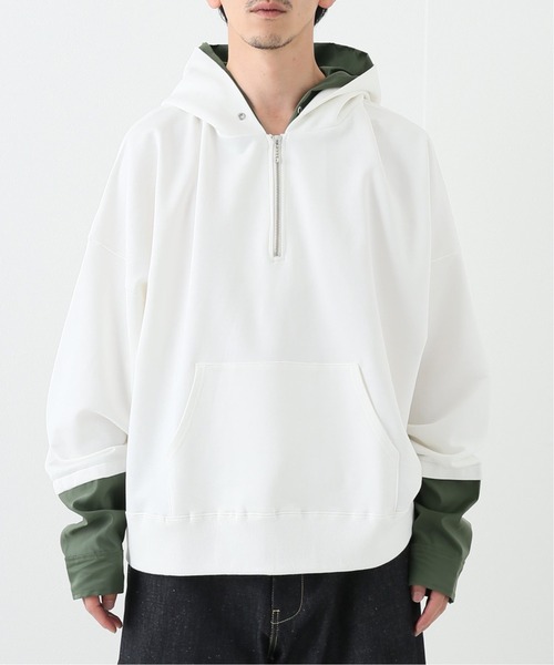 no.(ナンバー)の「【NO. / ナンバー】LAYERED SWEAT HOODY(パーカー・メンズ・ブラック/ホワイト・MEDIUM)」の9枚目の写真