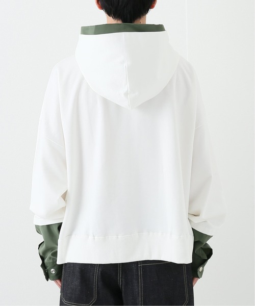no.(ナンバー)の「【NO. / ナンバー】LAYERED SWEAT HOODY(パーカー・メンズ・ブラック/ホワイト・MEDIUM)」の3枚目の写真