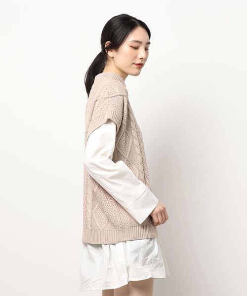 ANDGEEBEE（アンジービー）の「シャツニットワンピ（ニット/セーター・レディース・モカ/ベージュ・MEDIUM）」の17枚目の写真