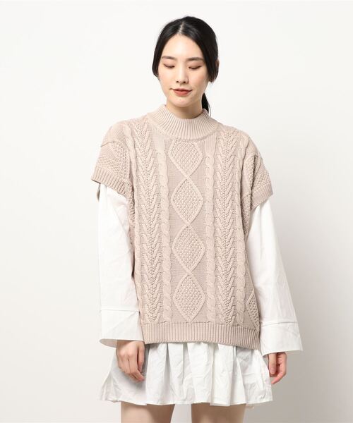 ANDGEEBEE（アンジービー）の「シャツニットワンピ（ニット/セーター・レディース・モカ/ベージュ・MEDIUM）」の12枚目の写真