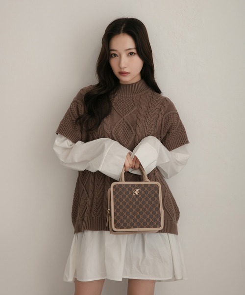 ANDGEEBEE（アンジービー）の「シャツニットワンピ（ニット/セーター・レディース・モカ/ベージュ・MEDIUM）」の10枚目の写真