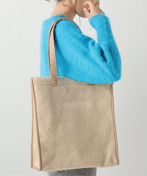 frames RAY CASSIN（フレームスレイカズン）の「ボア縦長トート（トートバッグ・レディース・ベージュ/ブラウン・FREE）」の2枚目の写真