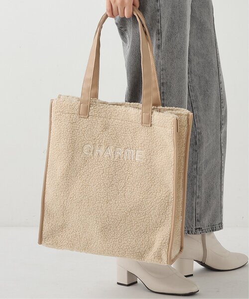 frames RAY CASSIN（フレームスレイカズン）の「ボア縦長トート（トートバッグ・レディース・ベージュ/ブラウン・FREE）」の3枚目の写真