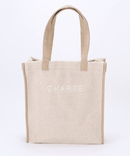 frames RAY CASSIN（フレームスレイカズン）の「ボア縦長トート（トートバッグ・レディース・ベージュ/ブラウン・FREE）」の4枚目の写真