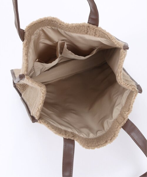 frames RAY CASSIN（フレームスレイカズン）の「ボア縦長トート（トートバッグ・レディース・ベージュ/ブラウン・FREE）」の14枚目の写真