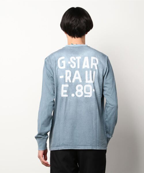 G-STAR（ジースター）の「BACK SPRAY T-SHIRT/ロンT/バックプリント（Tシャツ/カットソー・メンズ・ブルー系その他/レッド系その他/ブラック系その他・SMALL/MEDIUM/LARGE/X-SMALL/X-LARGE）」の10枚目の写真