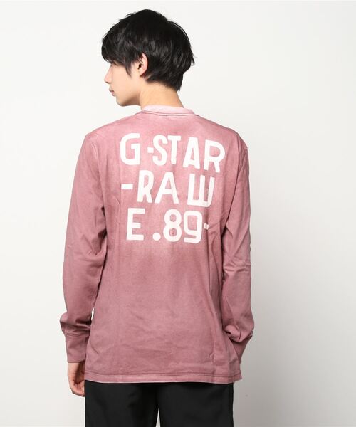 G-STAR（ジースター）の「BACK SPRAY T-SHIRT/ロンT/バックプリント（Tシャツ/カットソー・メンズ・ブルー系その他/レッド系その他/ブラック系その他・SMALL/MEDIUM/LARGE/X-SMALL/X-LARGE）」の11枚目の写真