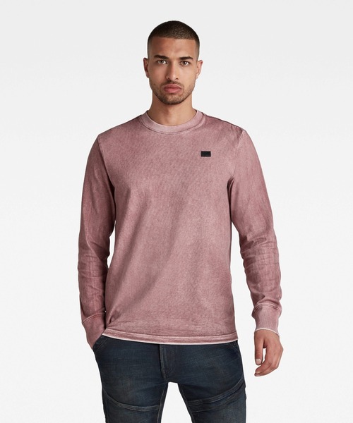 G-STAR（ジースター）の「BACK SPRAY T-SHIRT/ロンT/バックプリント（Tシャツ/カットソー・メンズ・ブルー系その他/レッド系その他/ブラック系その他・SMALL/MEDIUM/LARGE/X-SMALL/X-LARGE）」の3枚目の写真