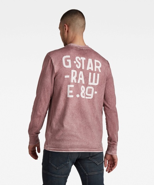 G-STAR（ジースター）の「BACK SPRAY T-SHIRT/ロンT/バックプリント（Tシャツ/カットソー・メンズ・ブルー系その他/レッド系その他/ブラック系その他・SMALL/MEDIUM/LARGE/X-SMALL/X-LARGE）」の19枚目の写真