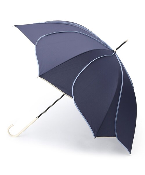 DRESKIP（ドレスキップ）の「◆because バイカラーパイピング長傘（長傘・レディース・アイボリー系4/グリーン系その他5/ライトパープル/ネイビー系4・00）」の3枚目の写真