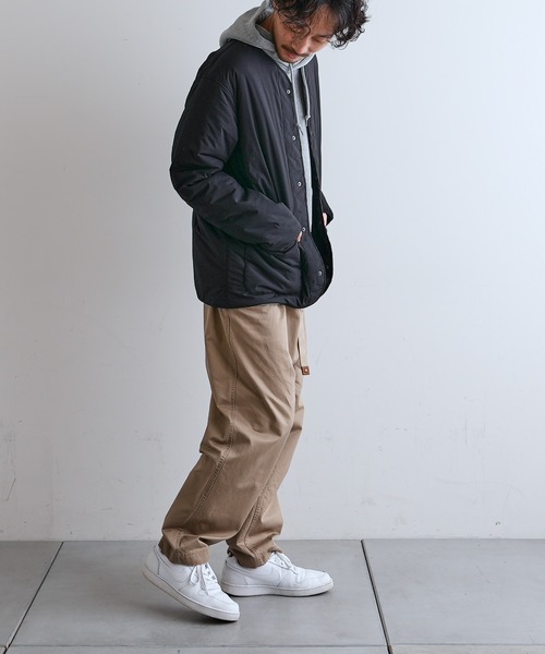 CIAOPANIC TYPY（チャオパニックティピー）の「OSORO AIRTECH中綿ブルゾン（ノーカラージャケット・メンズ・ブラック/カーキ/イエロー・S/M/L）」の20枚目の写真