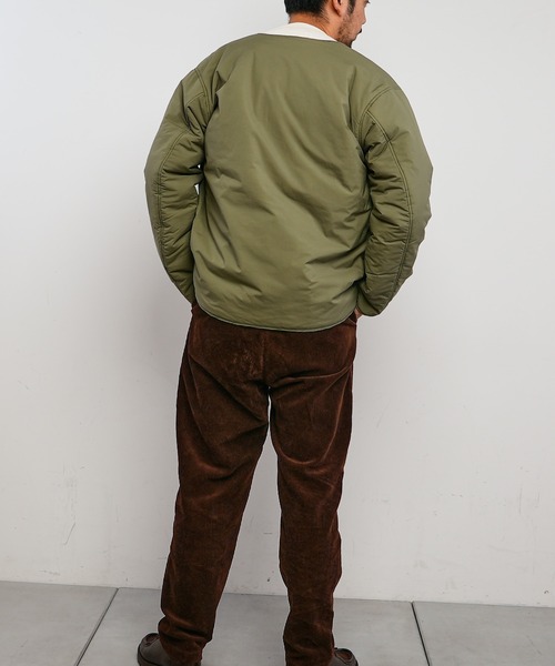 CIAOPANIC TYPY（チャオパニックティピー）の「OSORO AIRTECH中綿ブルゾン（ノーカラージャケット・メンズ・ブラック/カーキ/イエロー・S/M/L）」の16枚目の写真