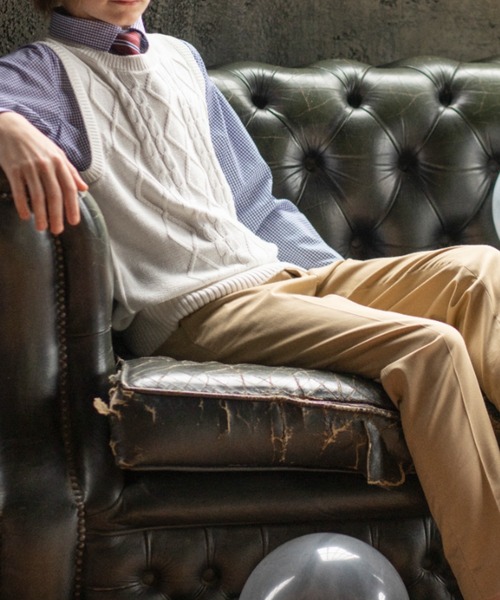 CHOPIN（ショパン）の「ケーブルニットベスト付きトラディショナル