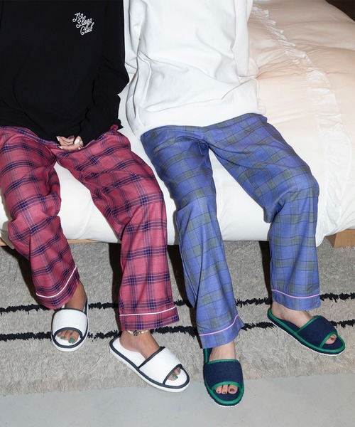 Priv. Spoons Club(プライベートスプーンズクラブ)の「Cheerful Plaid チェックパジャマパンツ(ユニセックス)(ルームウェア/パジャマ・メンズ・パープル/ピンク・1/2/0)」の15枚目の写真