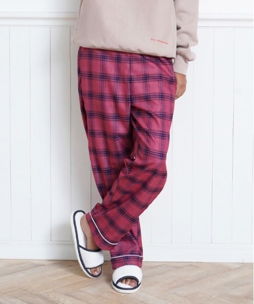 Priv. Spoons Club(プライベートスプーンズクラブ)の「Cheerful Plaid チェックパジャマパンツ(ユニセックス)(ルームウェア/パジャマ・メンズ・パープル/ピンク・1/2/0)」の19枚目の写真