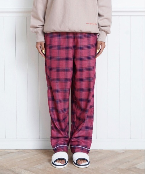 Priv. Spoons Club(プライベートスプーンズクラブ)の「Cheerful Plaid チェックパジャマパンツ(ユニセックス)(ルームウェア/パジャマ・メンズ・パープル/ピンク・1/2/0)」の20枚目の写真