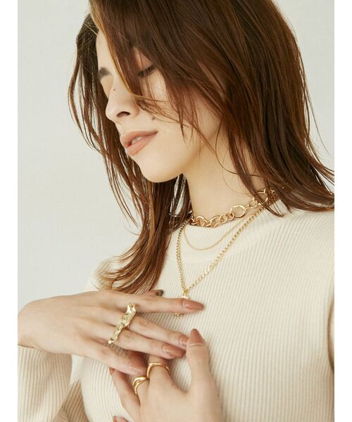 EVRIS（エヴリス）の「BIG MOTIF 3PCS リング（リング・レディース・シルバー/ゴールド・FREE）」の6枚目の写真