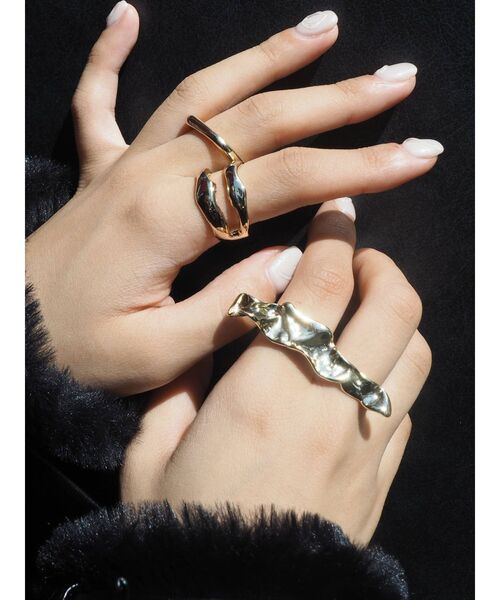 EVRIS（エヴリス）の「BIG MOTIF 3PCS リング（リング・レディース・シルバー/ゴールド・FREE）」の8枚目の写真
