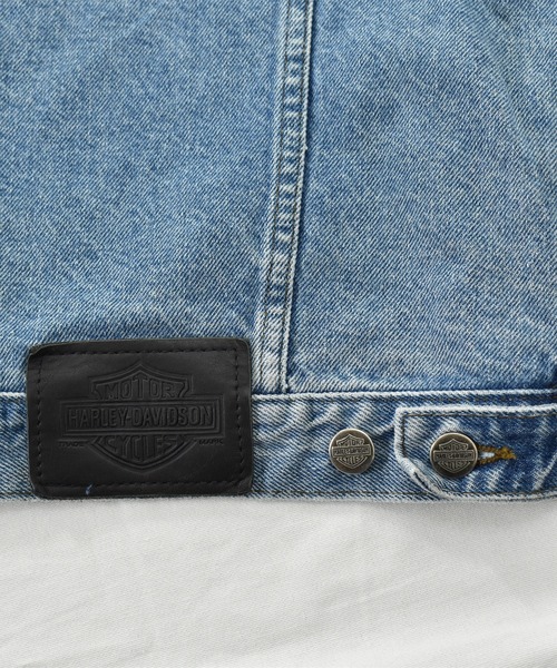Harley-Davidson（ハーレーダビッドソン）の「【ヴィンテージ古着】HARLEY DAVIDSON/ハーレーダビッドソン バック刺繍 デニムベスト（ベスト・メンズ・ブルー・SMALL）」の3枚目の写真